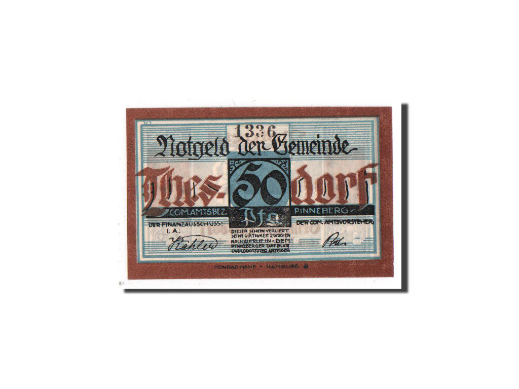 Billet, Allemagne, Thesdorf, 50 Pfennig, paysan, O.D, Undated, NEUF