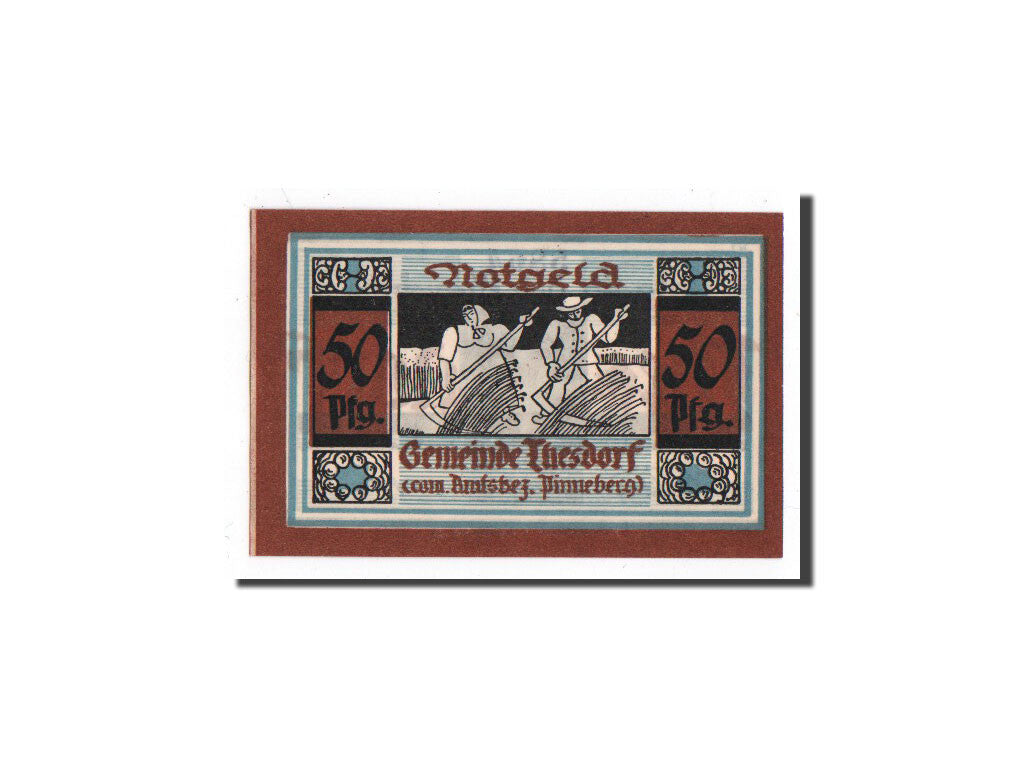 Billet, Allemagne, Thesdorf, 50 Pfennig, paysan 2, O.D, Undated, NEUF