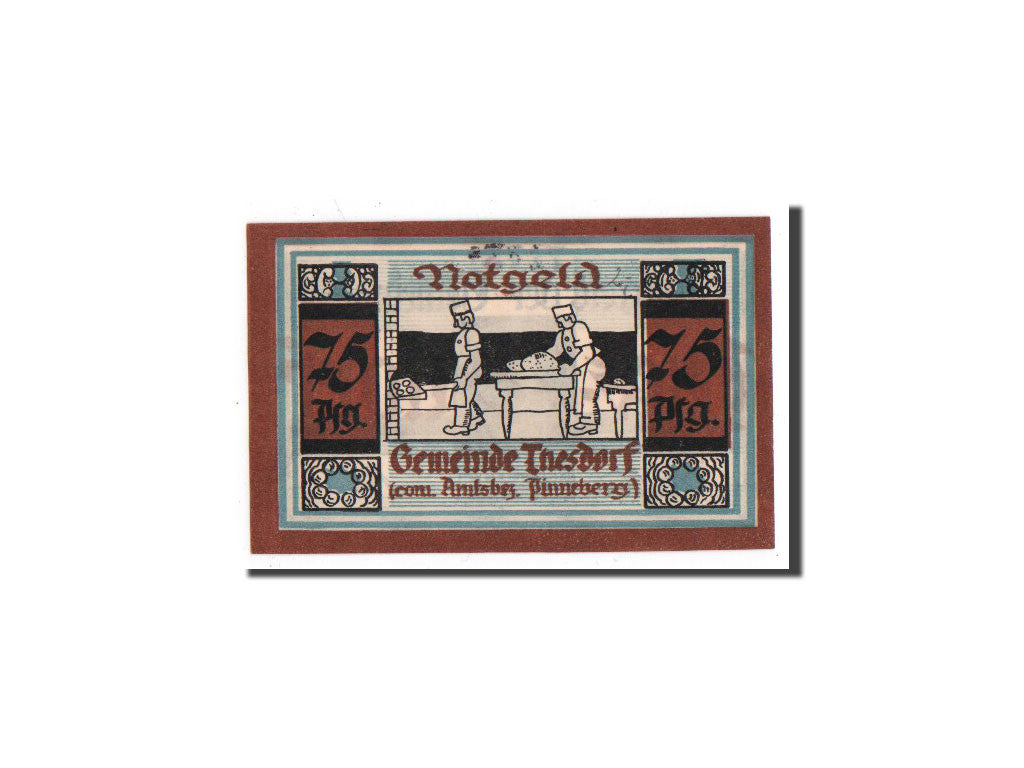 Billet, Allemagne, Thesdorf, 75 Pfennig, boulanger, O.D, Undated, NEUF