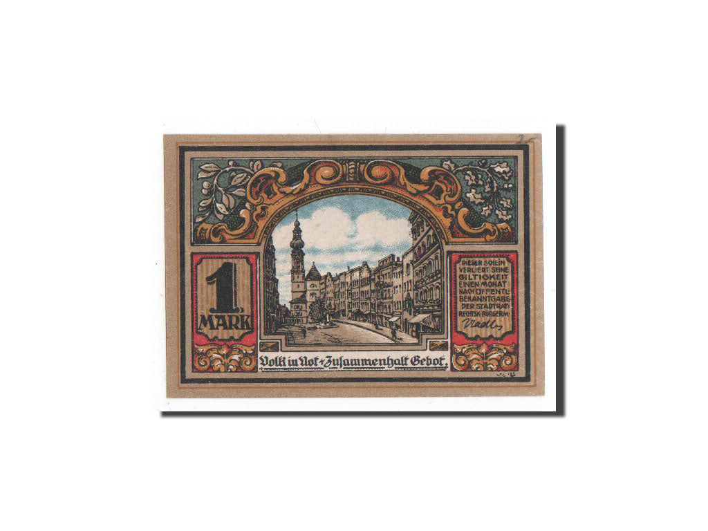 Billete, Alemania, Trostberg, 1 Mark, château, 1920, Undated, UNC, Mehl:1348.2