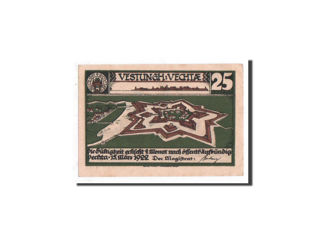 Billet, Allemagne, Vechta, 25 Pfennig, cavalier, 1922, 1922-03-15, NEUF