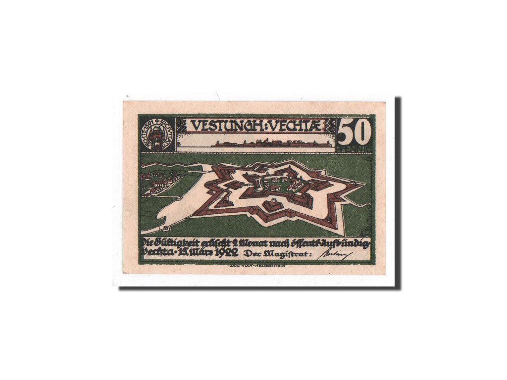 Banknote, Germany, Vechta, 50 Pfennig, personnage 1, 1922, 1922-03-15