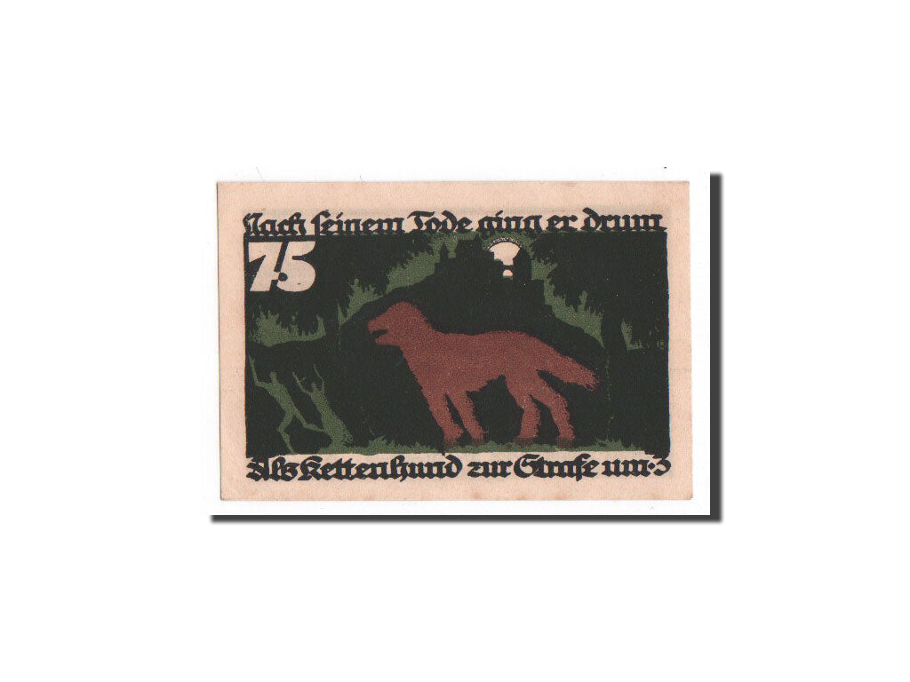 Billet, Allemagne, Vechta, 75 Pfennig, chien 1, 1922, 1922-03-15, NEUF