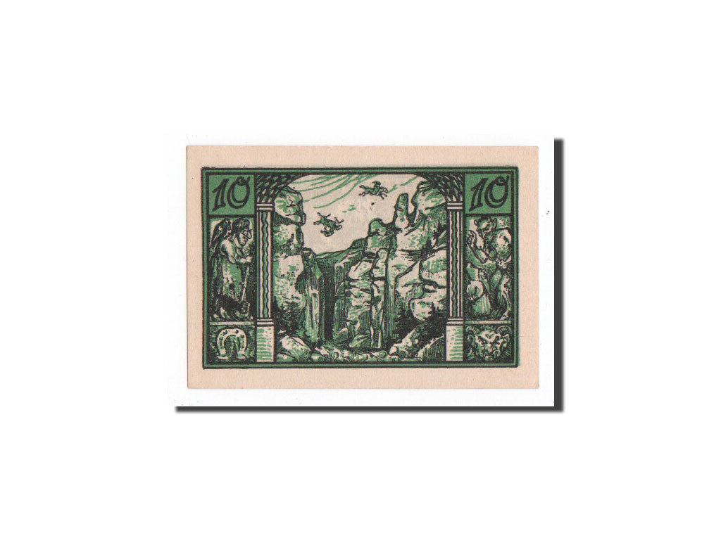 Billet, Allemagne, Thale a.Harz Stadt, 10 Pfennig, paysage, 1921, Undated, NEUF