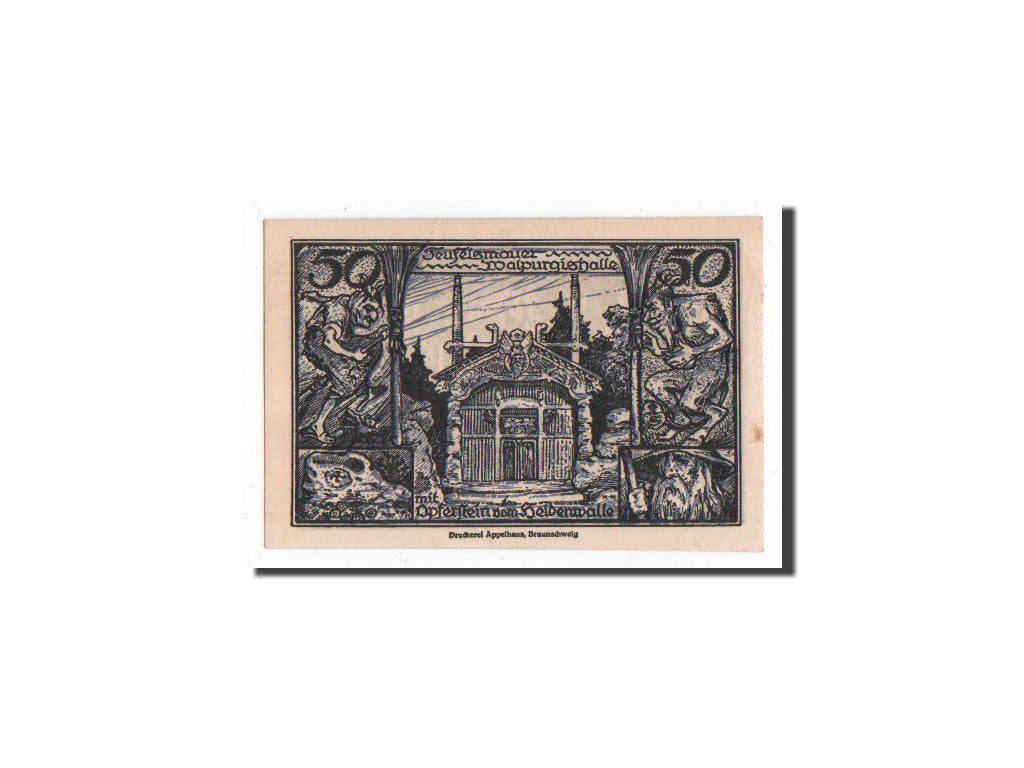Billet, Allemagne, Thale a.Harz Stadt, 50 Pfennig, Maison, 1921, Undated, NEUF