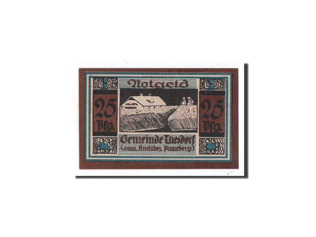 Billet, Allemagne, Thesdorf, 25 Pfennig, paysage, O.D, Undated, NEUF