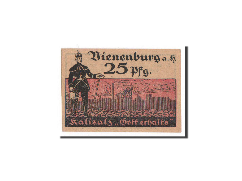 Billet, Allemagne, Vienenburg am Harz, 25 Pfennig, personnage, 1921, Undated