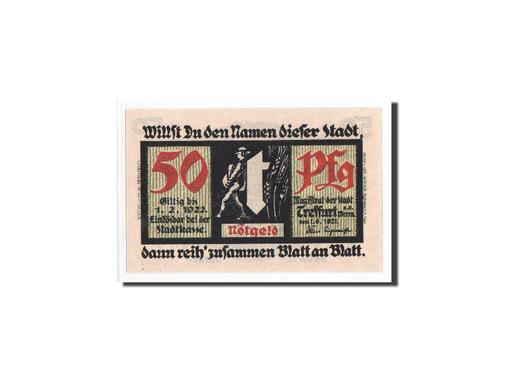 Banknote, Germany, Treffurt, 50 Pfennig, maison 2, 1921, 1921-06-01, UNC(65-70)