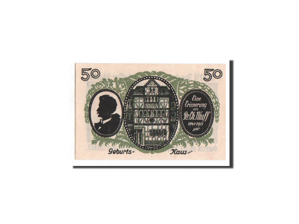Banknote, Germany, Treffurt, 50 Pfennig, maison 2, 1921, 1921-06-01, UNC(65-70)