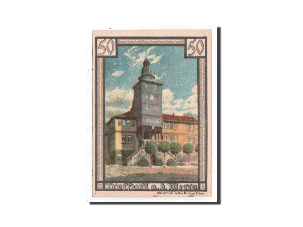 Biljet, Duitsland, Treffurt, 50 Pfennig, Maison, 1921, 1921-12-01, NIEUW