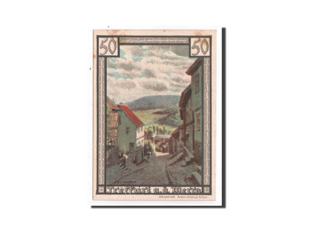Biljet, Duitsland, Treffurt, 50 Pfennig, paysage, 1921, 1921-12-01, NIEUW