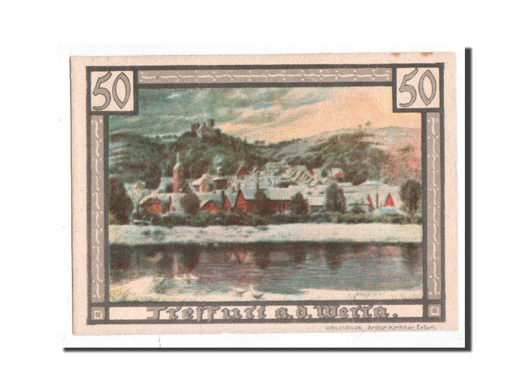 Biljet, Duitsland, Treffurt, 50 Pfennig, paysage 1, 1921, 1921-12-01, NIEUW