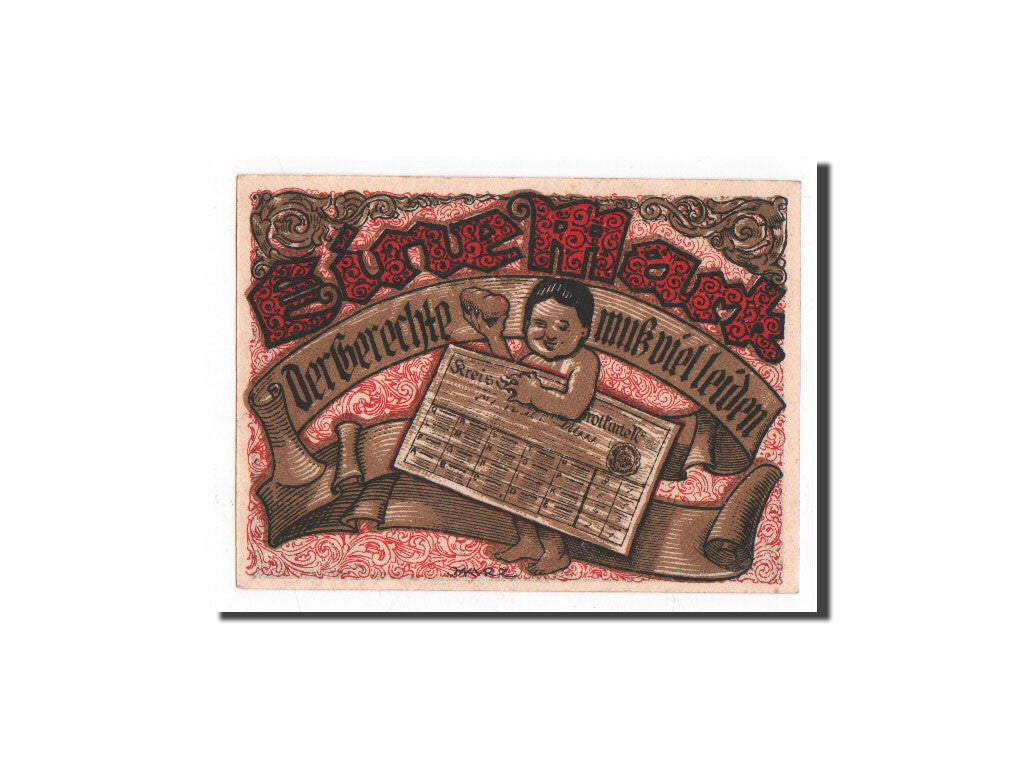 Banknote, Germany, Tonndorf, 1 Mark, personnage 1, 1921, 1921-07-01, UNC(65-70)