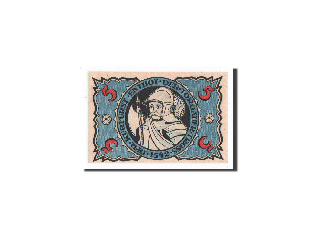 Biljet, Duitsland, Torgau, 5 Pfennig, chevalier, 1921, 1921-02-10, NIEUW