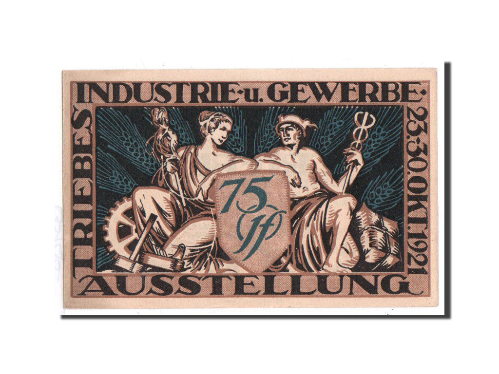 Banknote, Germany, Triebes, 75 Pfennig, personnage, 1921, 1921-10-01