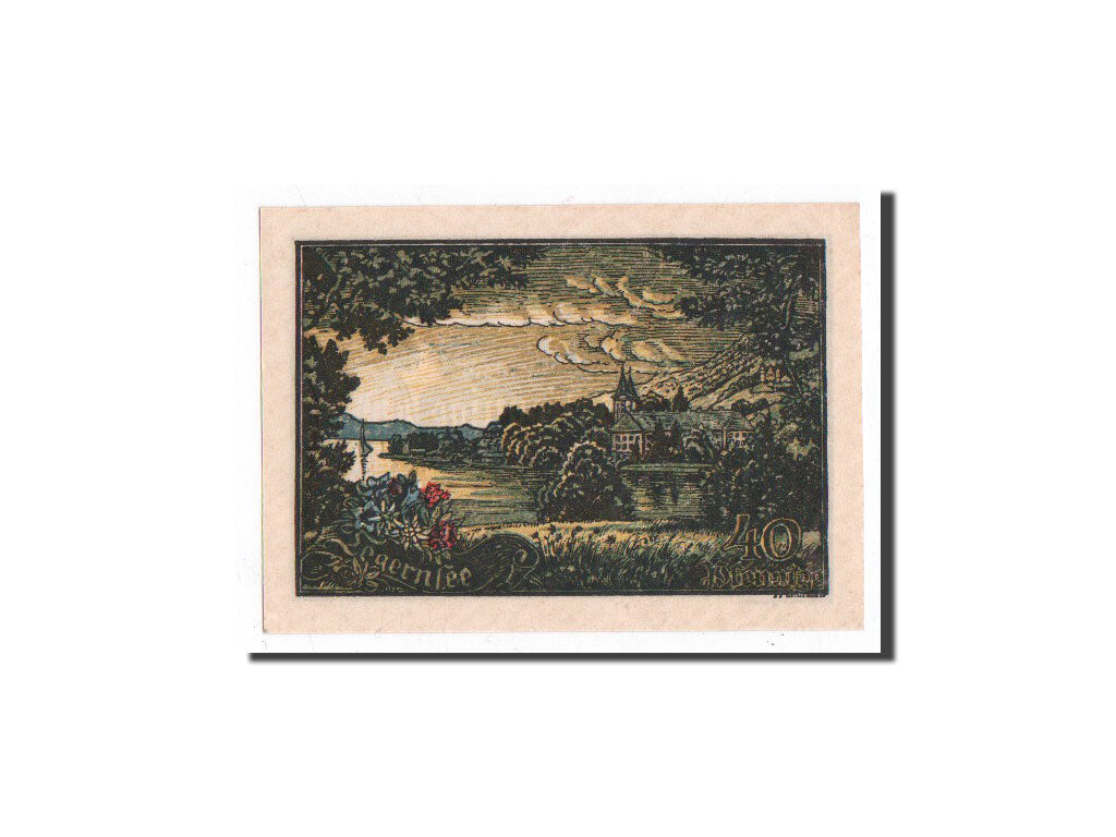 Banknote, Germany, Tegernsee, 40 Pfennig, paysage, 1921, 1921-06-01, UNC(65-70)
