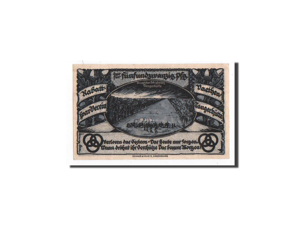Banknote, Germany, Vaethen-Tangerhütte, 25 Pfennig, canon, 1921, 1921-05-01