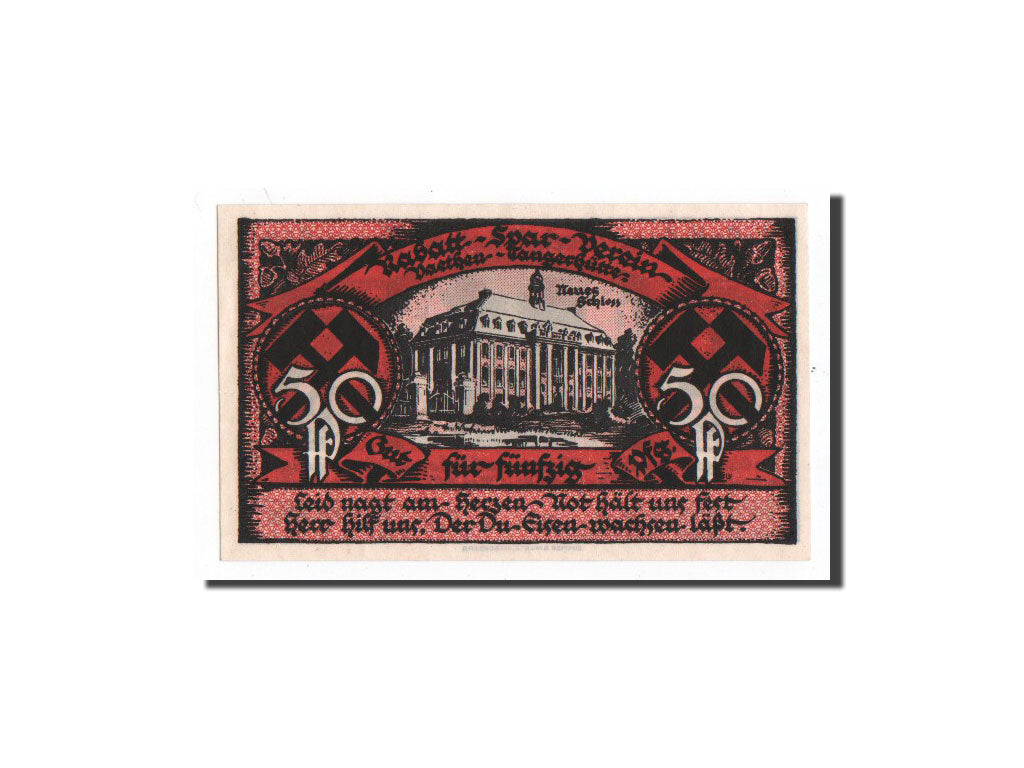 Banknote, Germany, Vaethen-Tangerhütte, 50 Pfennig, Monument, 1921, 1921-05-01