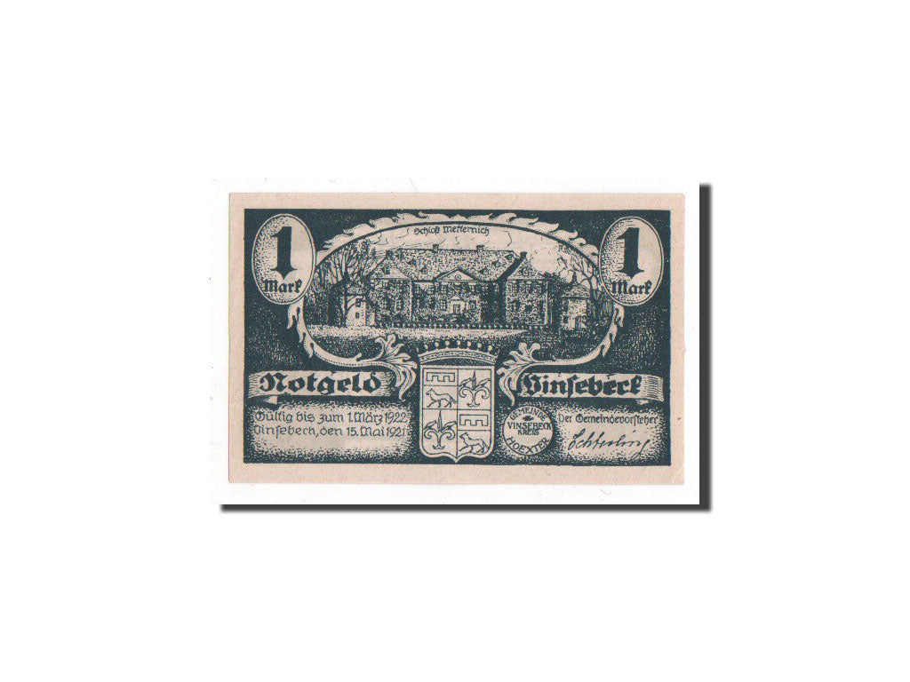 Banknote, Germany, Vinsebeck, 1 Mark, personnage, 1921, 1921-05-15, UNC(65-70)