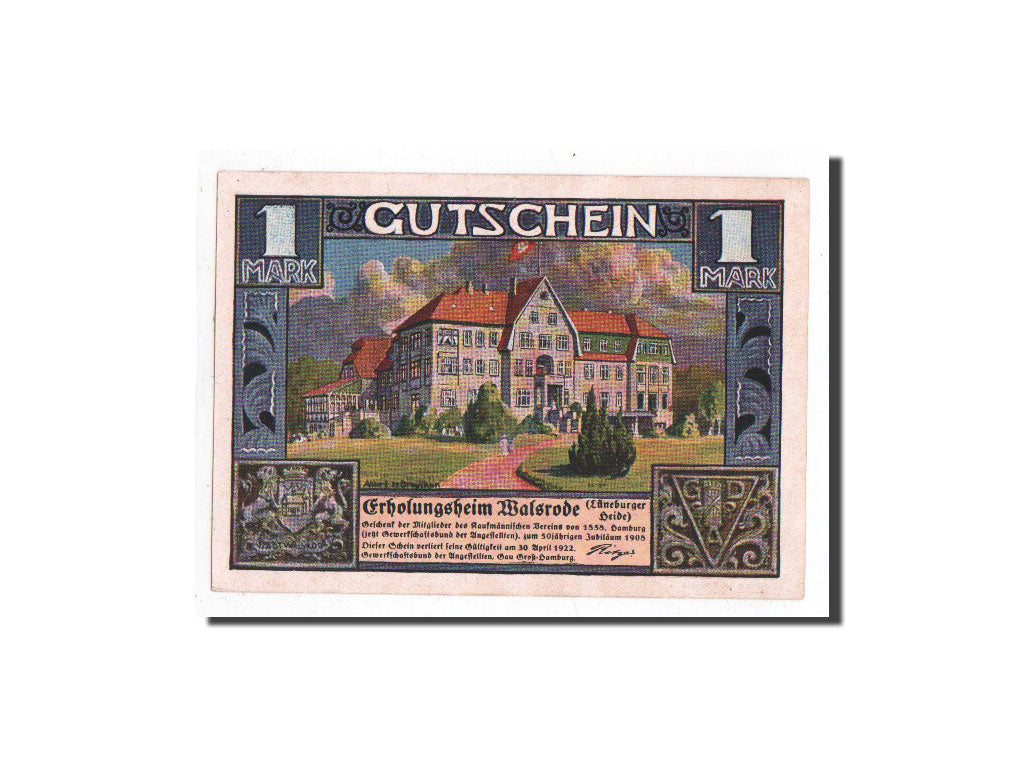 Billete, Alemania, Walsrode, 1 Mark, paysage 1, O.D, Undated, UNC, Mehl:1372