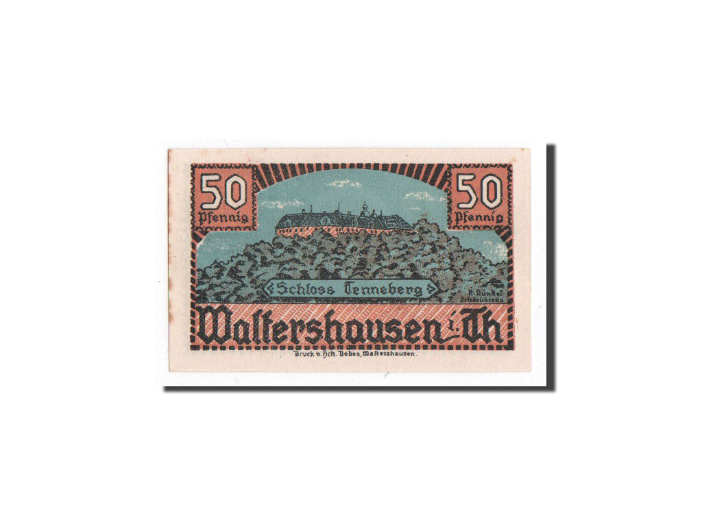 Billete, Alemania, Waltershausen, 50 Pfennig, personnage, 1921, 1921-07-01, UNC