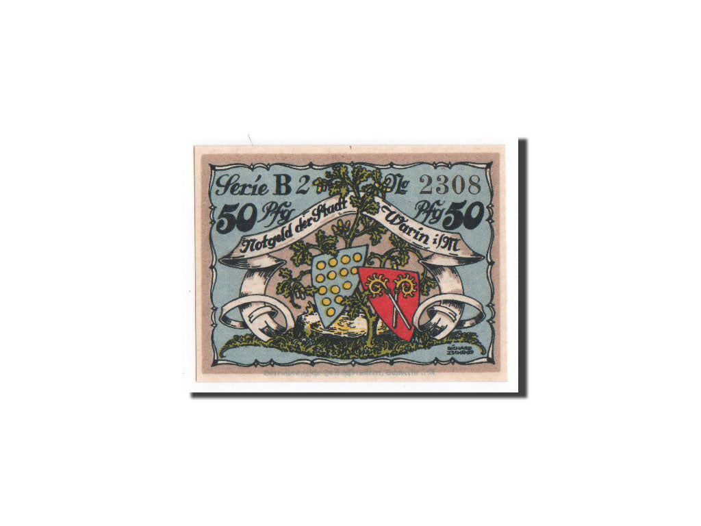 Banknote, Germany, Warin, 50 Pfennig, Ecusson 1, O.D, Undated, UNC(65-70)