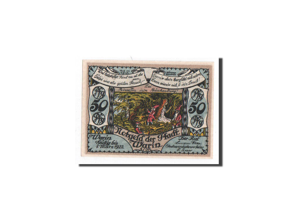 Banknote, Germany, Warin, 50 Pfennig, ecusson 2, O.D, Undated, UNC(65-70)