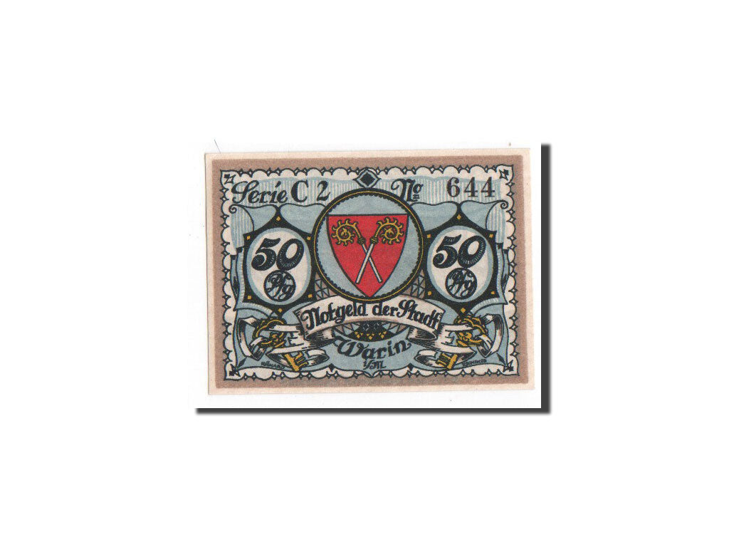 Banknote, Germany, Warin, 50 Pfennig, ecusson 2, O.D, Undated, UNC(65-70)