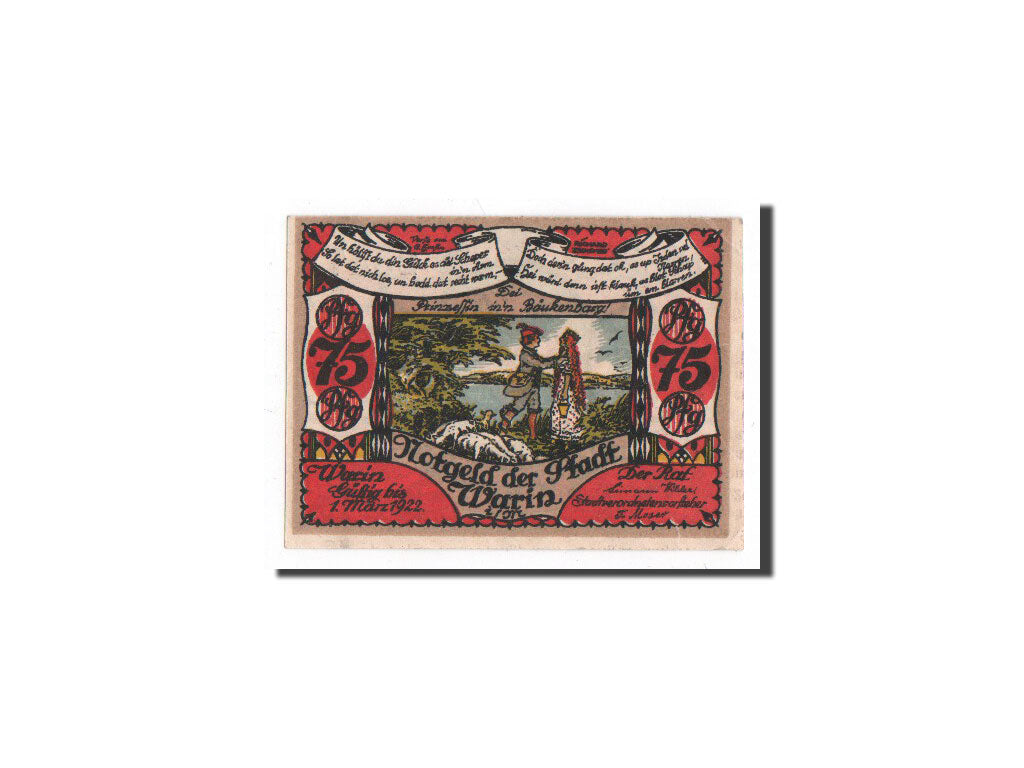Banknote, Germany, Warin, 75 Pfennig, ecusson 2, O.D, Undated, UNC(65-70)
