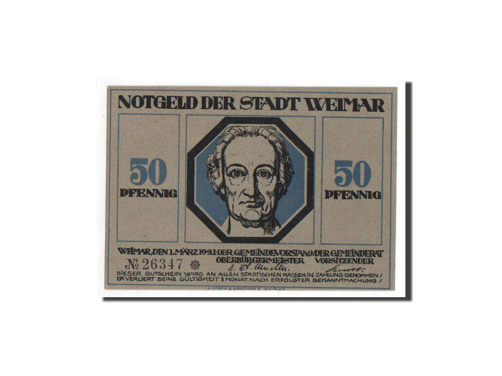 Billet, Allemagne, Weimar, 50 Pfennig, personnage, 1921, 1921-03-01, NEUF