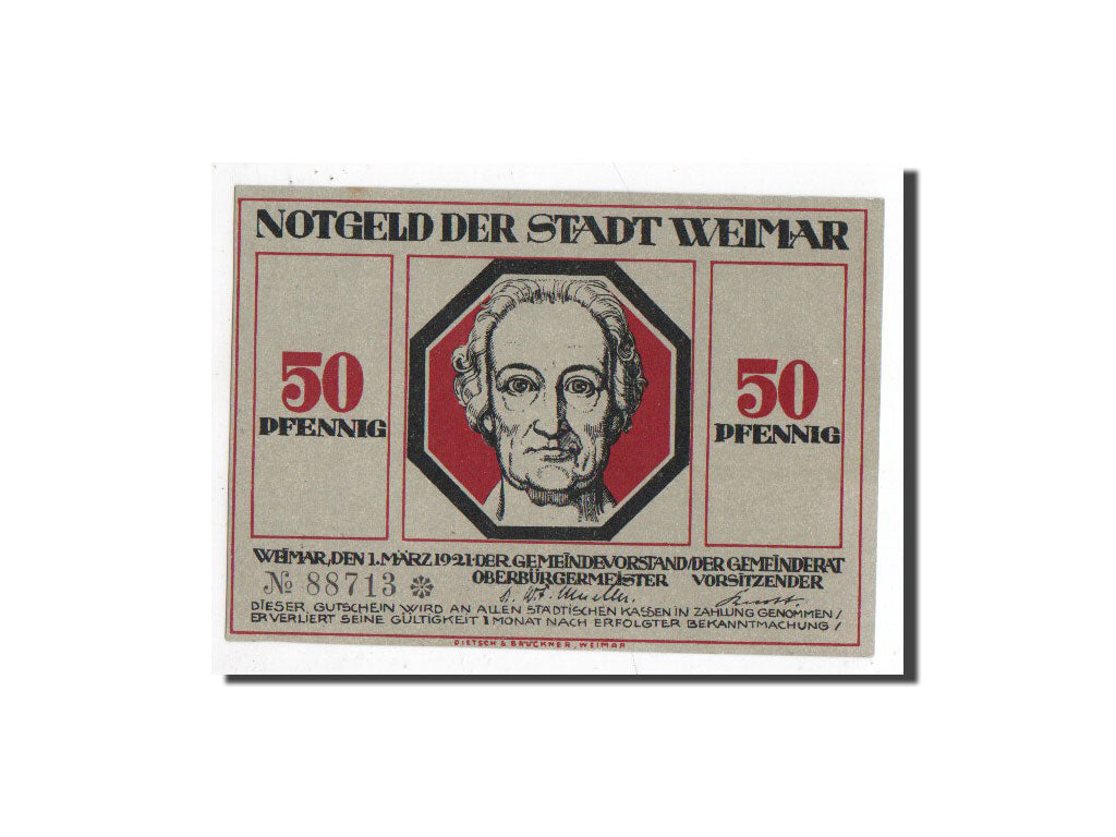 Banknote, Germany, Weimar, 50 Pfennig, personnage 1, 1921, 1921-03-01
