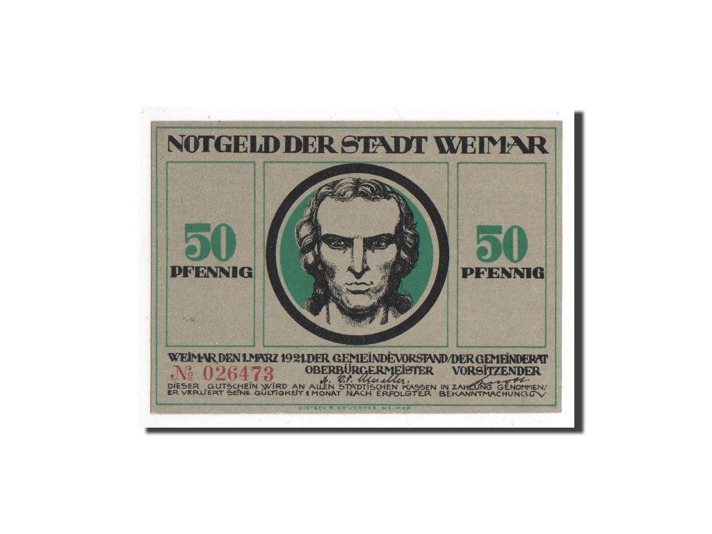 Billet, Allemagne, Weimar, 50 Pfennig, personnage, 1921, 1921-03-01, NEUF