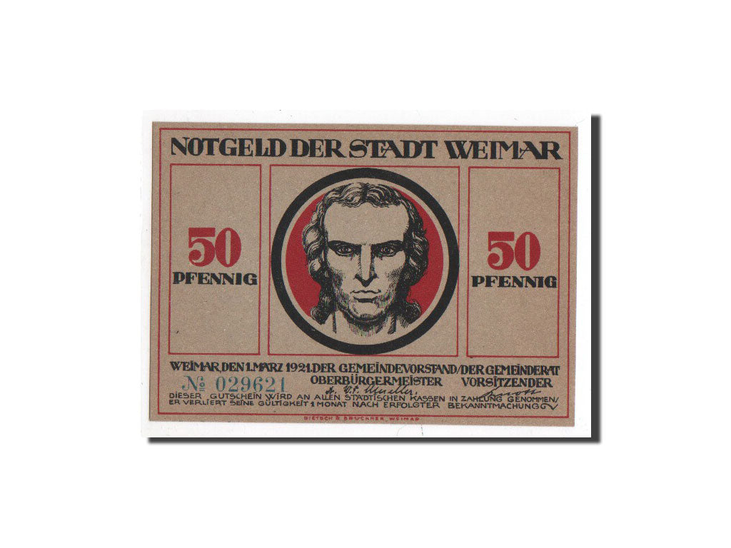 Banknote, Germany, Weimar, 50 Pfennig, personnage 2, 1921, 1921-03-01