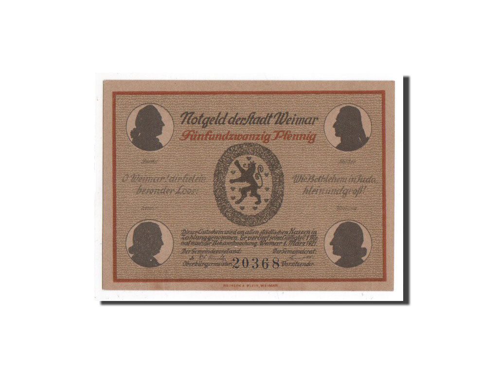 Banknote, Germany, Weimar, 25 Pfennig, Maison, 1921, 1921-03-01, UNC(65-70)