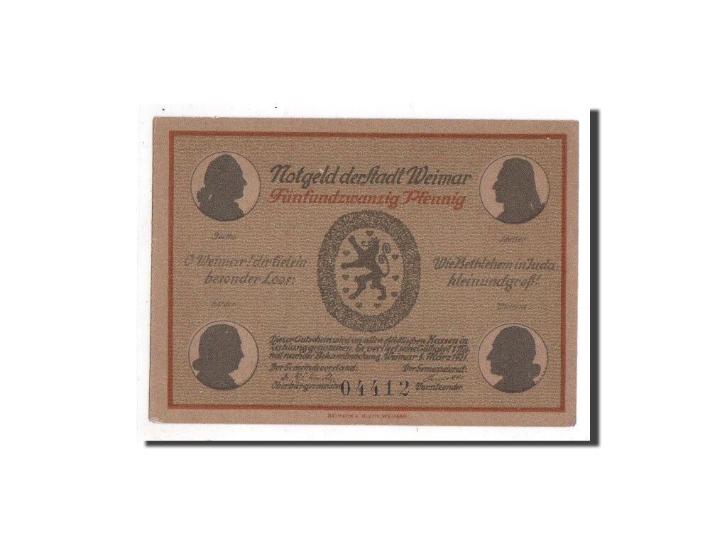 Banknot, Niemcy, Weimar, 25 Pfennig, paysage, 1921, 1921-03-01, UNC(65-70)
