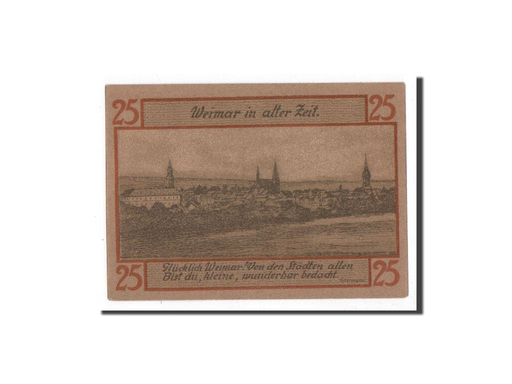 Banknot, Niemcy, Weimar, 25 Pfennig, paysage, 1921, 1921-03-01, UNC(65-70)