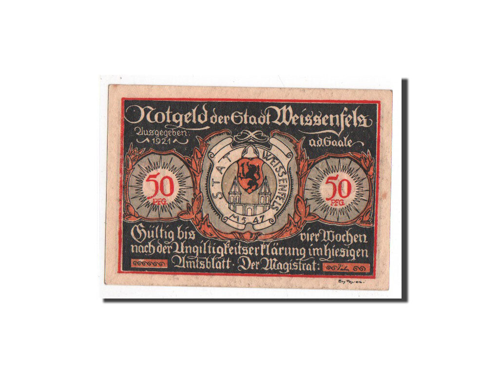 Banknote, Germany, Weissenfels, 50 Pfennig, personnage 4, 1921, Undated