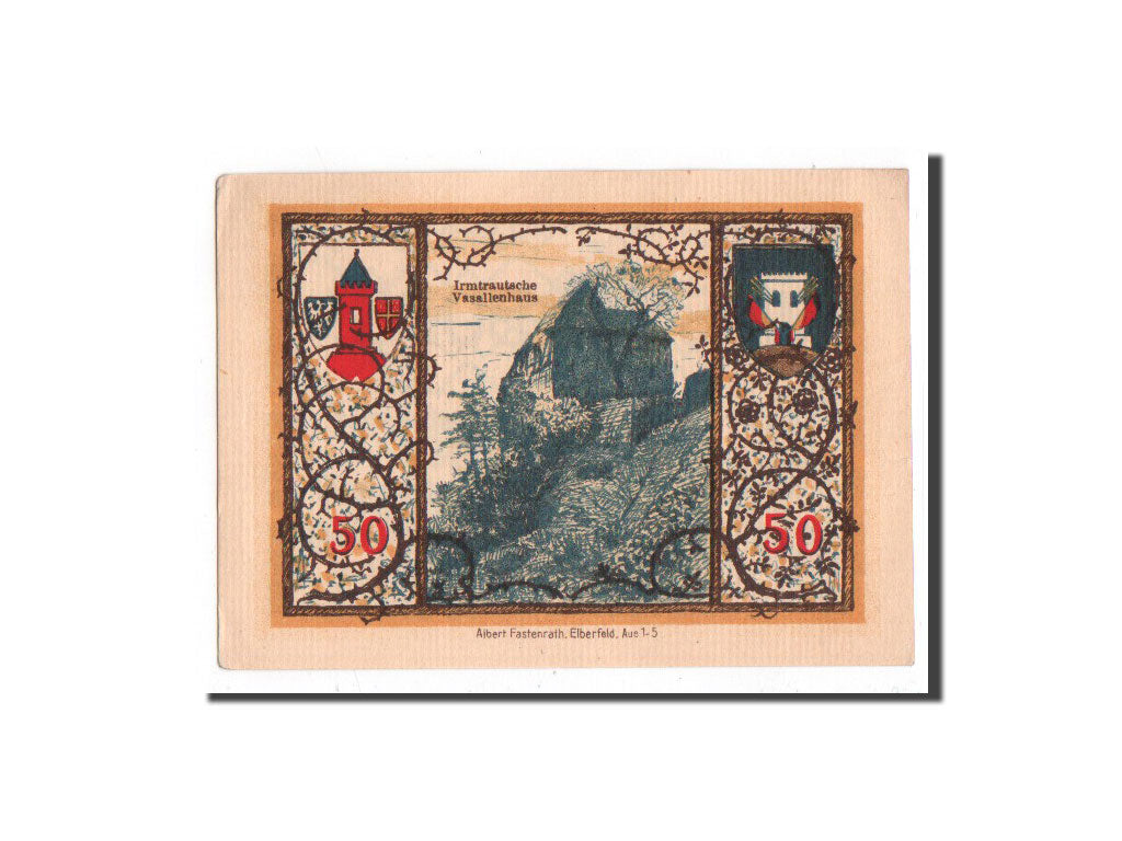 Banknote, Germany, Westerburg, 50 Pfennig, paysage, 1920, Undated, UNC(65-70)