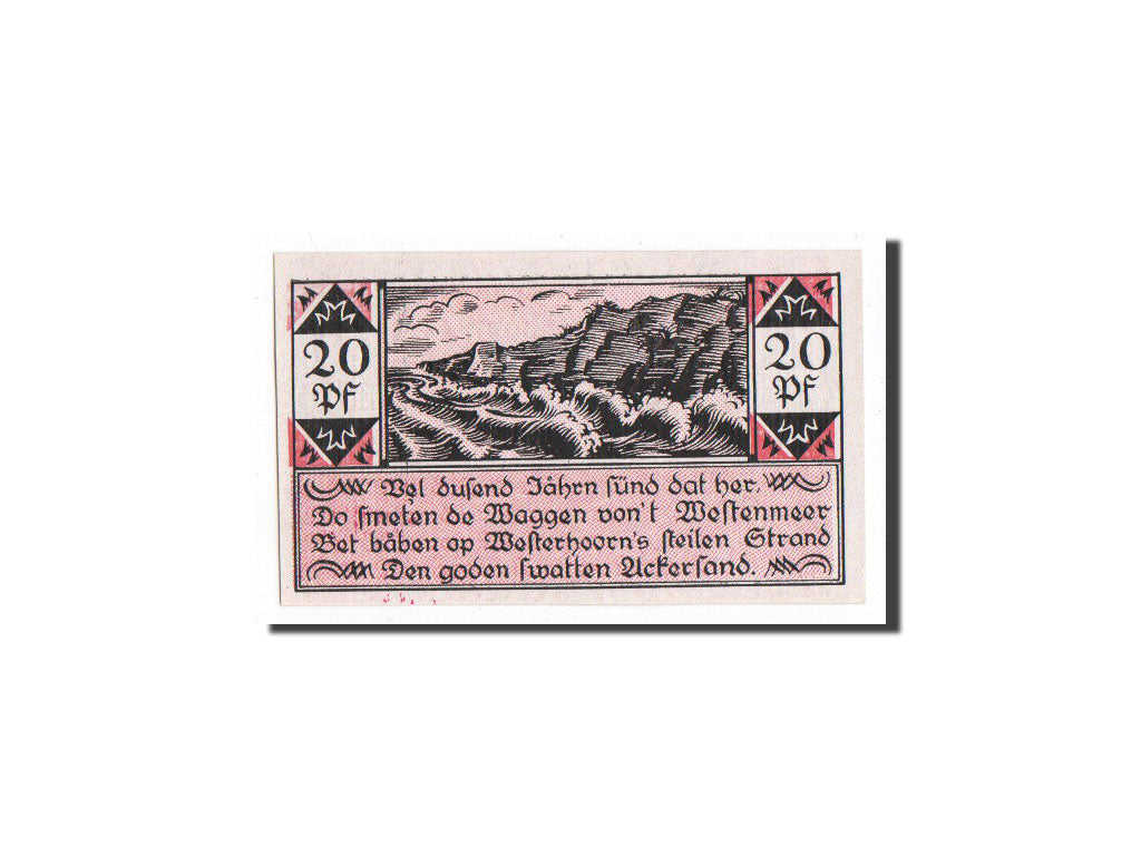 Banknote, Germany, Westerhorn, 20 Pfennig, paysage, O.D, Undated, UNC(65-70)