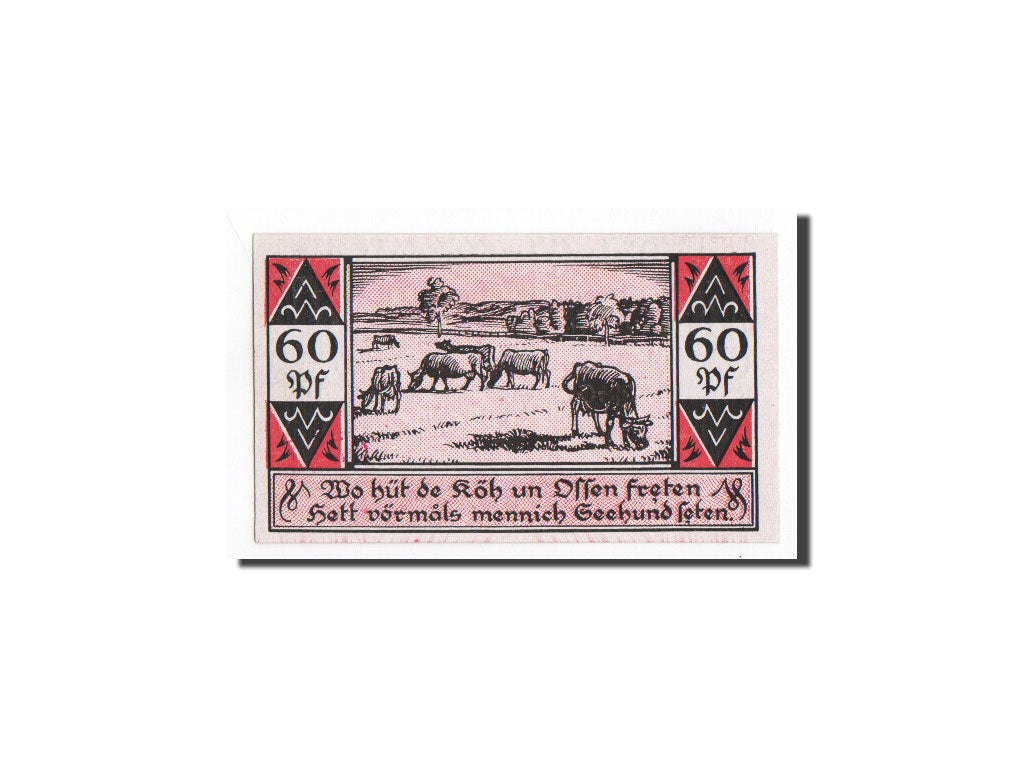 Banknote, Germany, Westerhorn, 60 Pfennig, élevage, O.D, Undated, UNC(65-70)