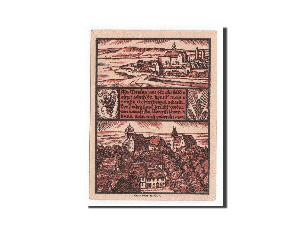 Banknote, Germany, Weissensee i Thür., 75 Pfennig, Eglise, 1921, Undated