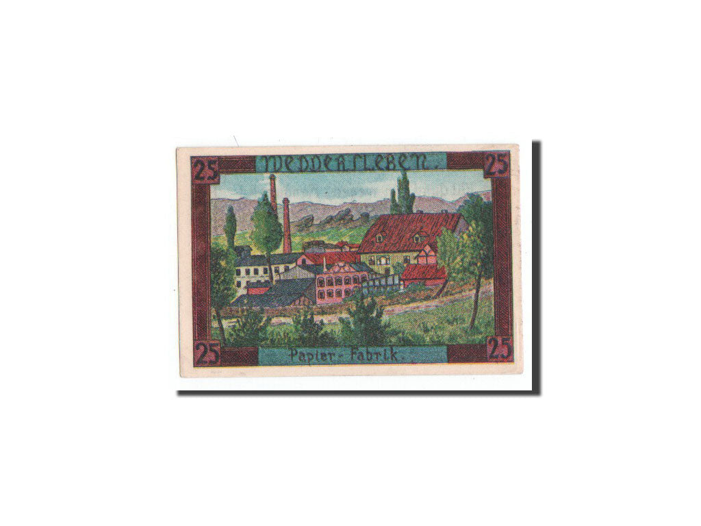 Banknote, Germany, Weddersleben, 25 Pfennig, paysage, 1921, Undated, UNC(65-70)