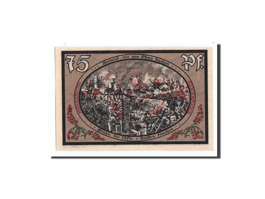 Banknote, Germany, Wasungen, 75 Pfennig, efondrement, 1921, 1921-10-01