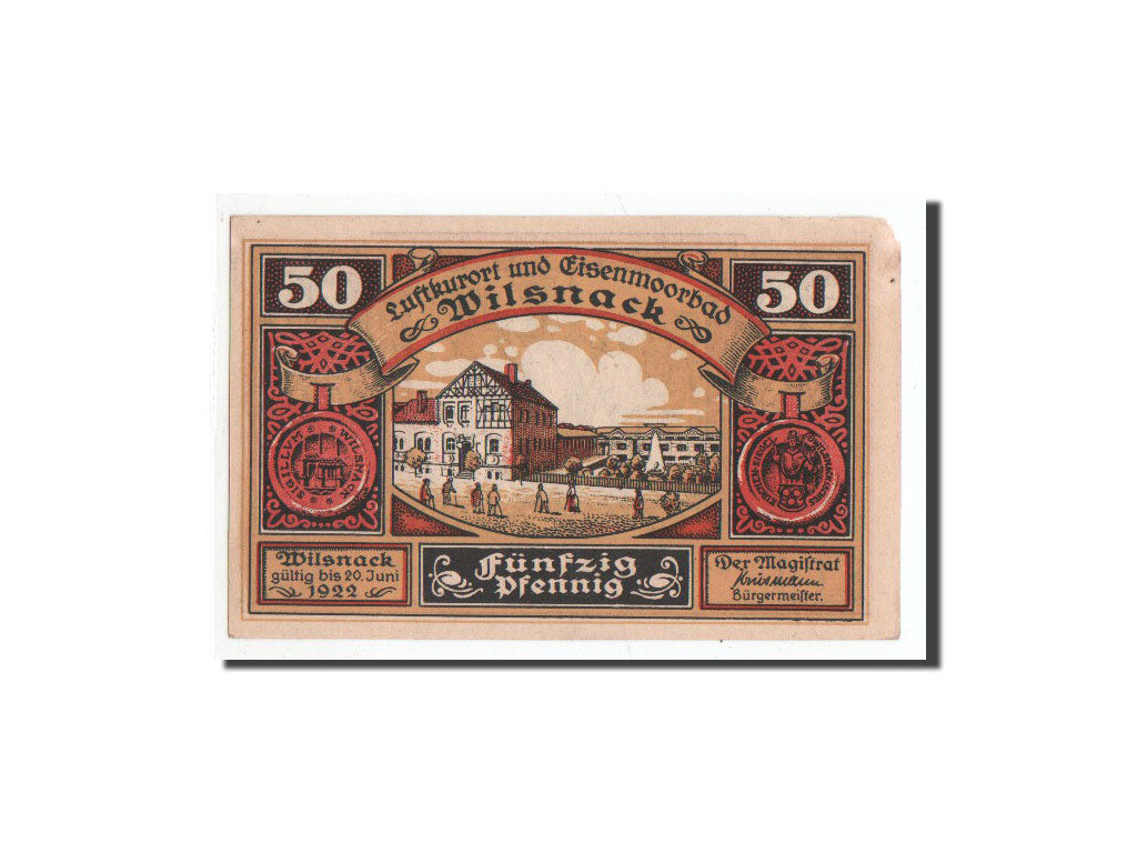 Banknote, Germany, Wilsnack, 50 Pfennig, personnage, O.D, Undated, UNC(65-70)