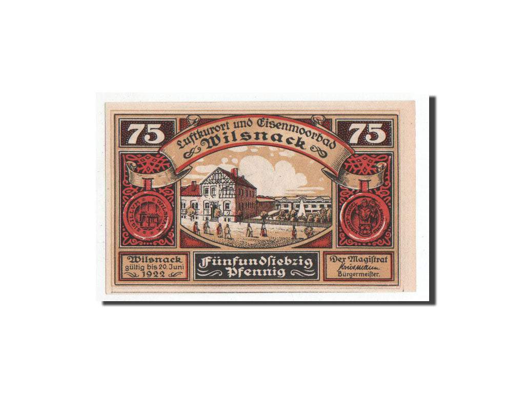 Banknote, Germany, Wilsnack, 75 Pfennig, personnage, O.D, Undated, UNC(65-70)