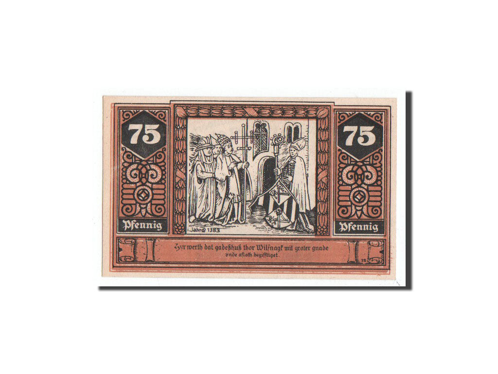 Banknote, Germany, Wilsnack, 75 Pfennig, personnage, O.D, Undated, UNC(65-70)