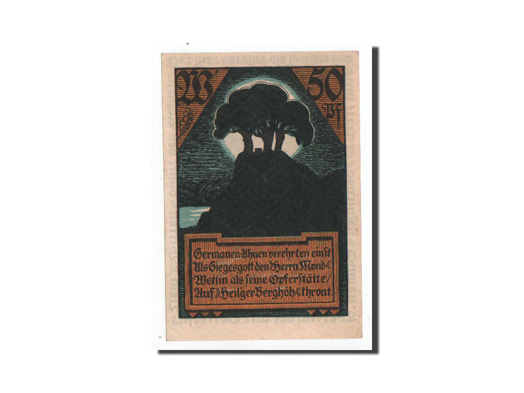 Banknote, Germany, Wettin Stadt, 50 Pfennig, arbre, O.D, Undated, UNC(65-70)