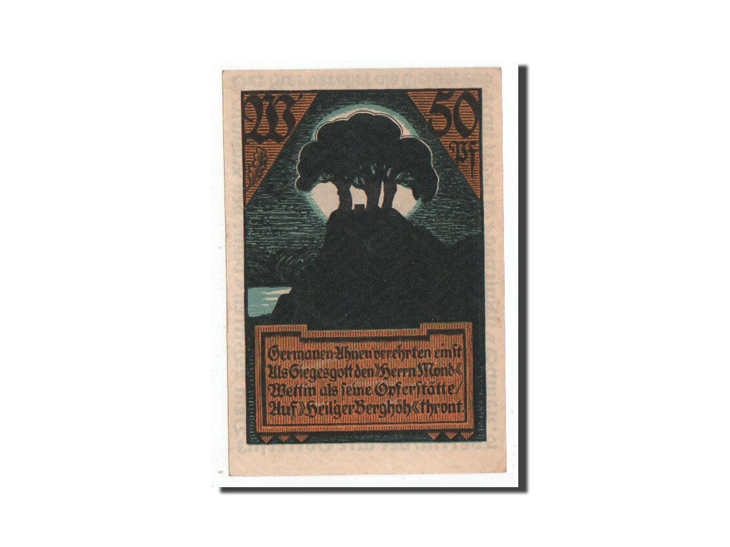 Banknote, Germany, Wettin Stadt, 50 Pfennig, arbre, O.D, Undated, UNC(65-70)