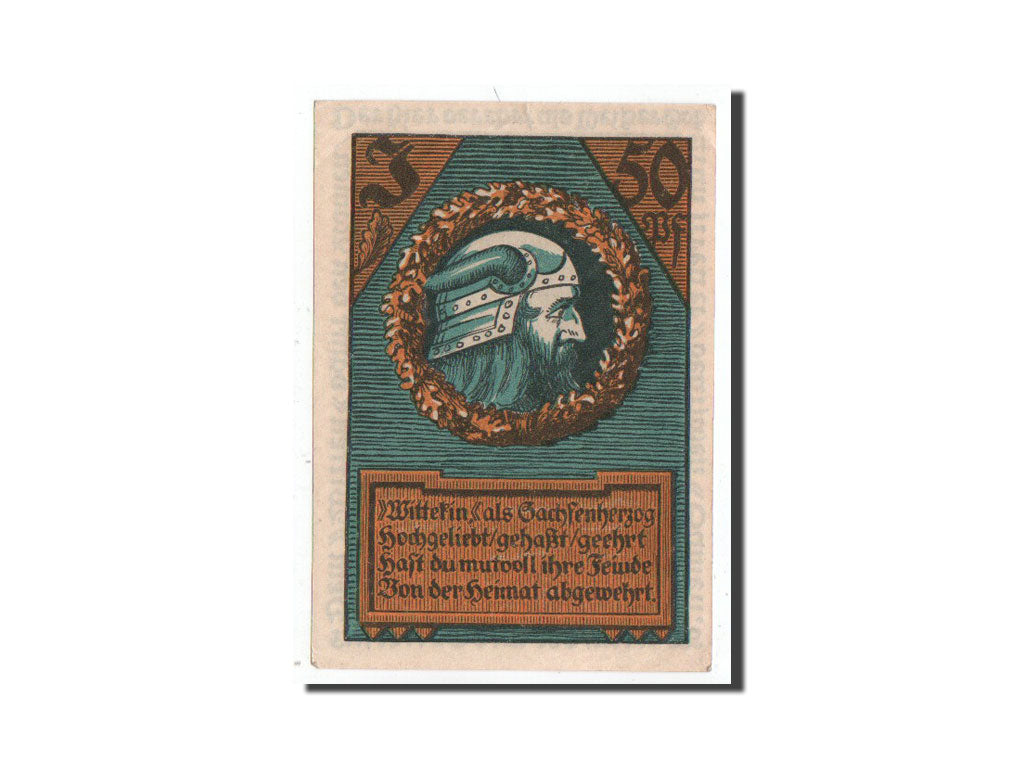 Banknote, Germany, Wettin Stadt, 50 Pfennig, personnage 1, O.D, Undated