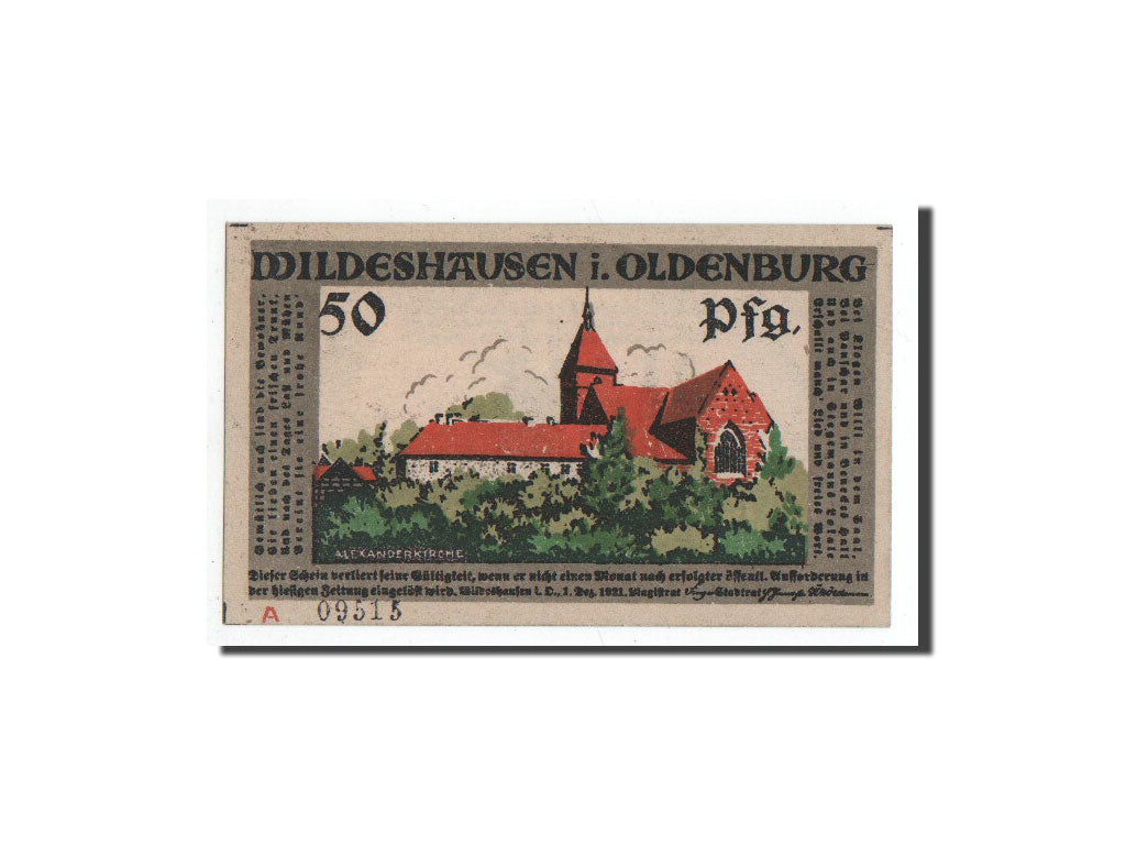 Banknote, Germany, Wildeshausen, 50 Pfennig, prisonnier, 1921, 1921-12-01
